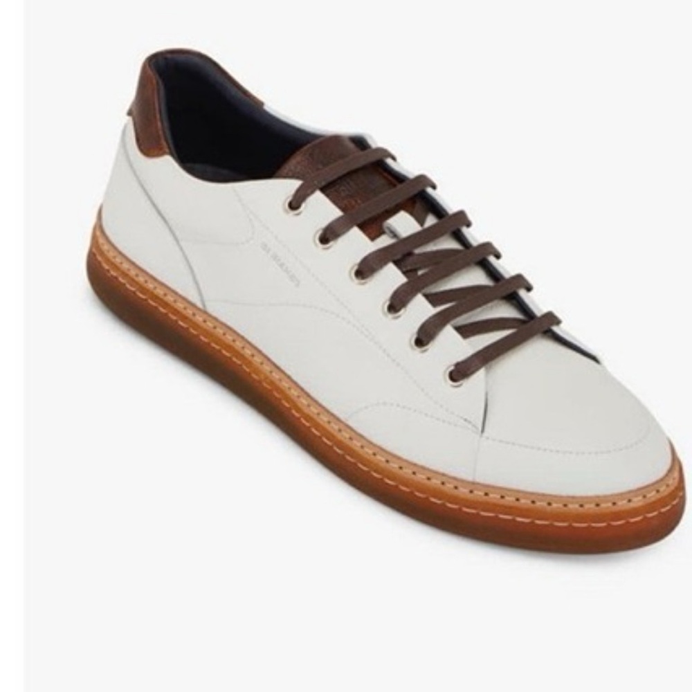 Di Bianco LECTAE HEVEA Leather & Suede Sneakers Size9 US In White & Brown